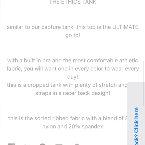 ETHICS TANK BRA WHITE SALTY HONEY SIZE XS NWT - Picture 6 of 7